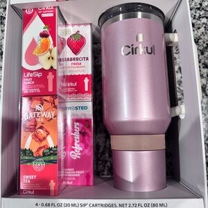 Cirkul Pink Stainless Travel Mug with Handle